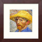 L Lumartos Vintage Van Gogh Self Portrait Straw Hat