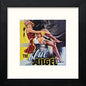Vintage Blue Angel Poster in Black Wood frame, premium wall art print