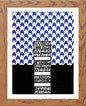 Vintage Poster Wiener Werksttte Exhibition in Wood frame, premium wall art print
