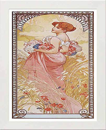 L Lumartos Vintage Poster Alphonse Mucha Etesummer 1903 Floral Garden