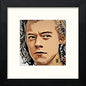 Harry Styles in Black Wood frame, premium wall art print