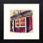 Glasgow Horse Shoe Bar in Black Wood frame, premium wall art print