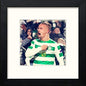 Glasgow Cetic FC Griffiths in Black Wood frame, premium wall art print