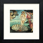 Birth Of Venus in Black Wood frame, premium wall art print