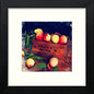 Vintage Sweet Peach in Black Wood frame, premium wall art print