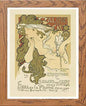 Vintage Poster Maf094 Salon Des Cent Alphonse Maria Mucha in Wood frame, premium wall art print