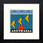Vintage Australia Poster in Black Wood frame, premium wall art print