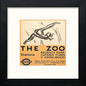 Vintage Zoo Poster in Black Wood frame, premium wall art print
