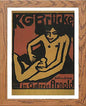 Vintage Poster Kg Brcke In Galerie Arnold Exhibition in Wood frame, premium wall art print