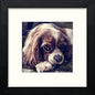 Cute Dog in Black Wood frame, premium wall art print