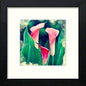 Vintage Lillies in Black Wood frame, premium wall art print