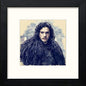 GOT Jon Snow in Black Wood frame, premium wall art print