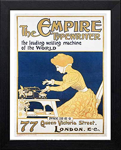 L Lumartos Vintage Poster The Empire Typewriter