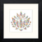 The Lotus in Black Wood frame, premium wall art print