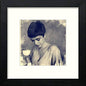 Vintage Ink And Sketch Study in Black Wood frame, premium wall art print