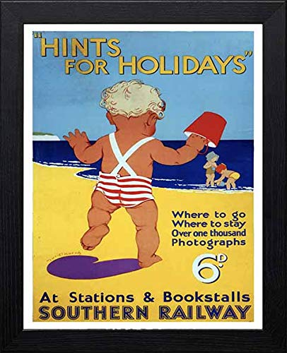 L Lumartos Vintage Poster Hints For Holidays Southern Railway