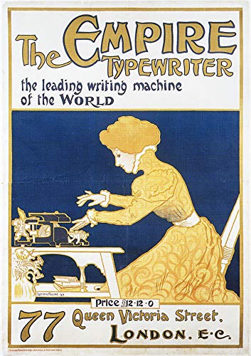 L Lumartos Vintage Poster The Empire Typewriter