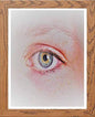 Vintage Poster Eye Study in Wood frame, premium wall art print