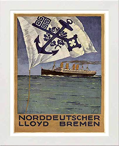 L Lumartos Vintage Poster Calendar Page For Norddeutscher Lloyd Bremena