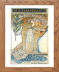 Vintage Poster Gismonda in Wood frame, premium wall art print