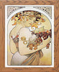 Vintage Poster Alphonse Mucha Le Fruitfruit C1897 in Wood frame, premium wall art print