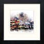 Galata Tower in Black Wood frame, premium wall art print