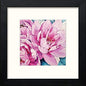 Pink Petals in Black Wood frame, premium wall art print