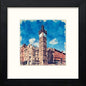 Glasgow Cross in Black Wood frame, premium wall art print