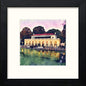 New York Prospect Park Boathouse in Black Wood frame, premium wall art print
