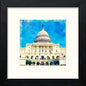 Capitol Building in Black Wood frame, premium wall art print