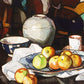 L Lumartos Vintage Still Life Apples And Jar