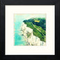 White Cliffs Dover in Black Wood frame, premium wall art print