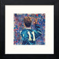 Brian Laudrup in Black Wood frame, premium wall art print