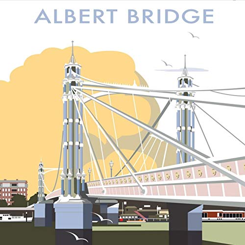 L Lumartos Vintage Albert Bridge Poster