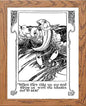 Vintage Poster Alice's Adventures in Wood frame, premium wall art print