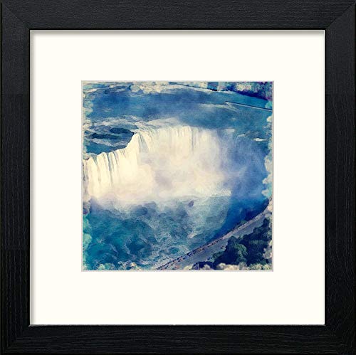 Niagara Falls in Black Wood frame, premium wall art print