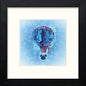 Blue Ballon in Black Wood frame, premium wall art print