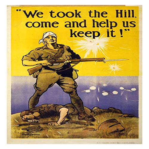 L Lumartos Vintage Poster Australia 1915 We Took The Hill