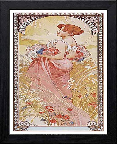 L Lumartos Vintage Poster Alphonse Mucha Etesummer 1903 Floral Garden