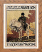 Vintage Poster Maf126 The Century Magazine Napoleon Eugene Grasset in Wood frame, premium wall art print
