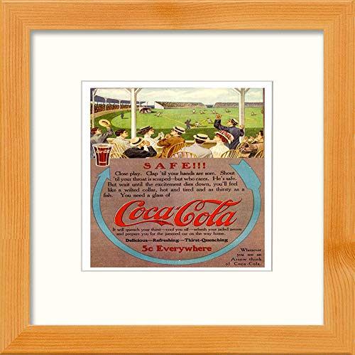 L Lumartos Poster Vintage Coca Cola Baseball Advert