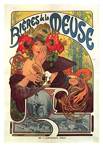 L Lumartos Vintage Poster Bieres De La Meuse