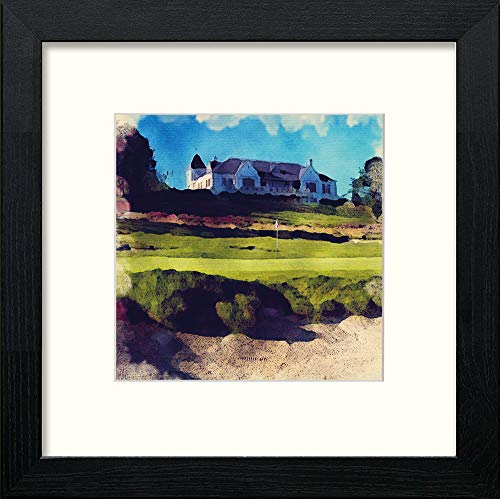 Dukes Course in Black Wood frame, premium wall art print