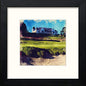 Dukes Course in Black Wood frame, premium wall art print
