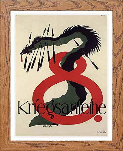 L Lumartos Vintage Poster Kriegsanleihe 8th War Loan, Black, A3