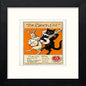 Vintage Black Cat Poster in Black Wood frame, premium wall art print