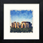 Stonehenge in Black Wood frame, premium wall art print