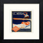 Vintage Poster Cortina Dolomiti in Black Wood frame, premium wall art print