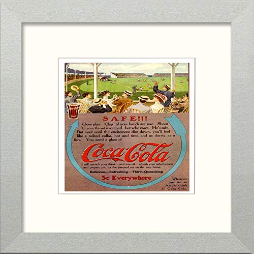 L Lumartos Poster Vintage Coca Cola Baseball Advert