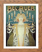 Vintage Poster Bec Auer in Wood frame, premium wall art print